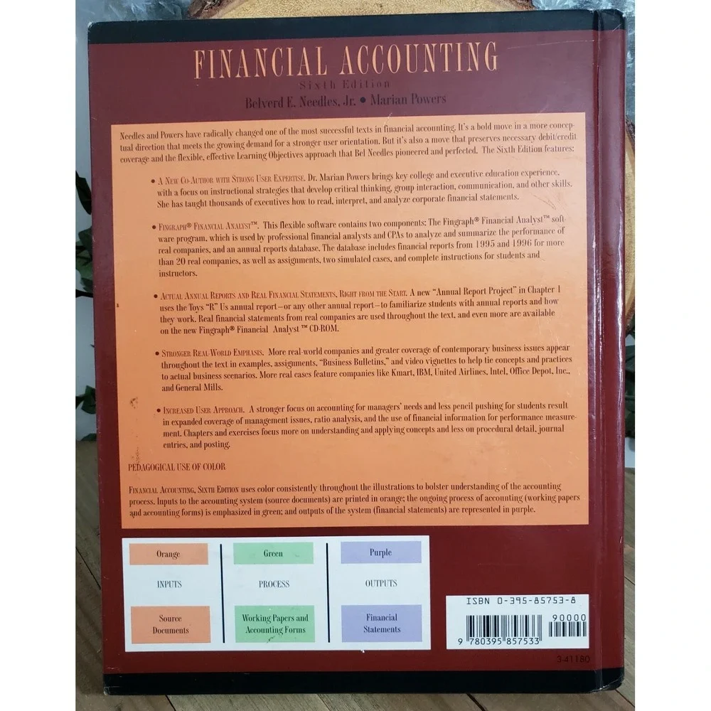 Financial Accounting Text book‎ 6th Edition Belverd E. Needles Marian Powers